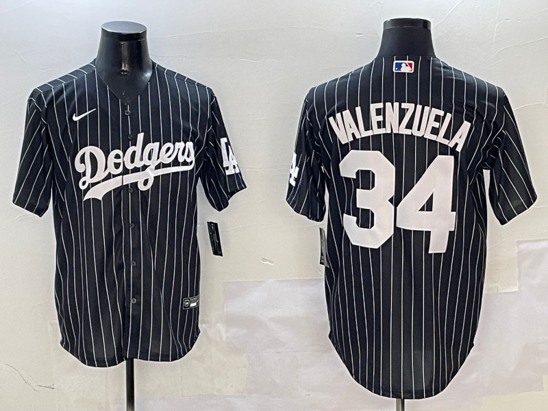Men's Los Angeles Dodgers Fernando Valenzuela #34 Black Alternate Limited Jersey
